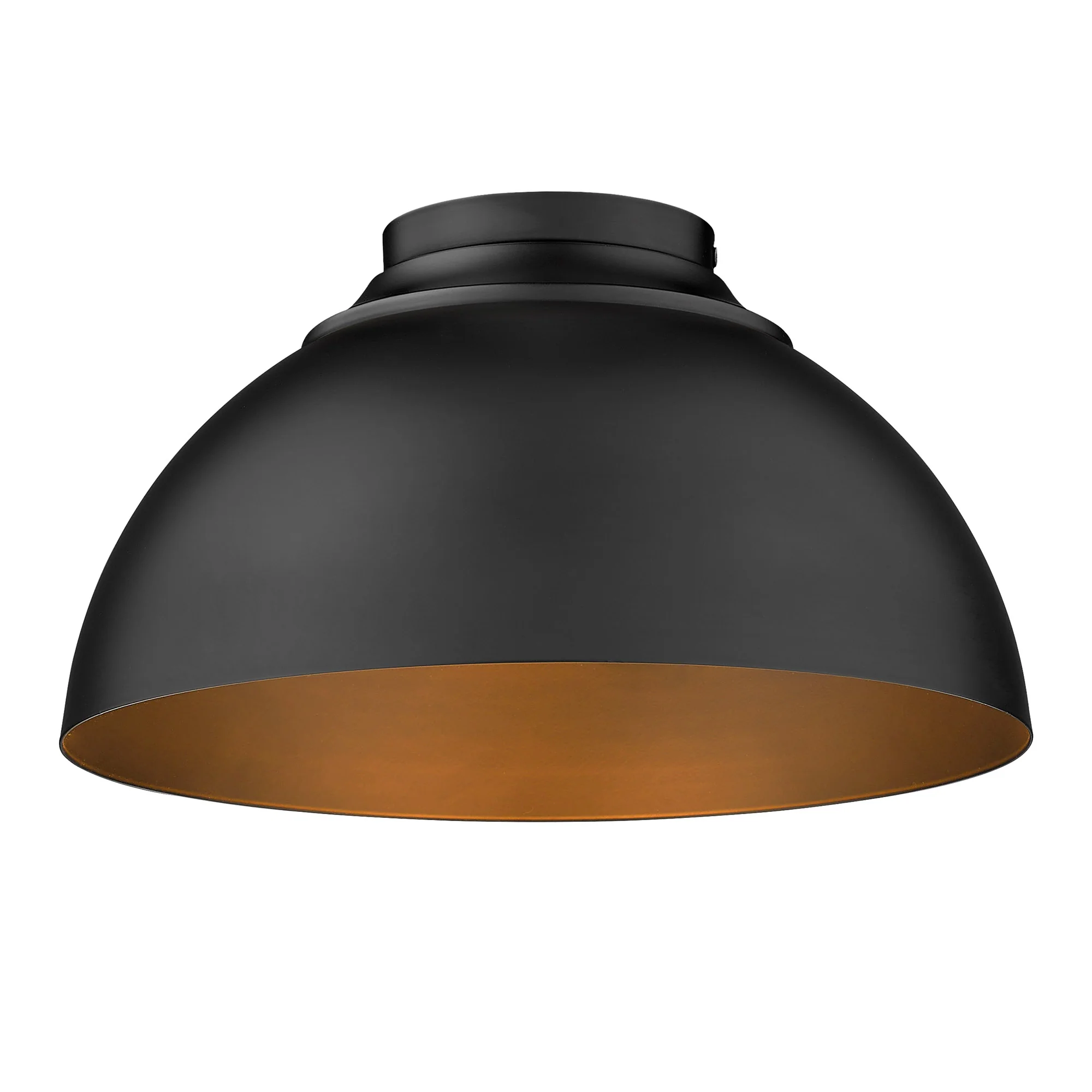 Zoey 3-light Flush Mount in Matte Black