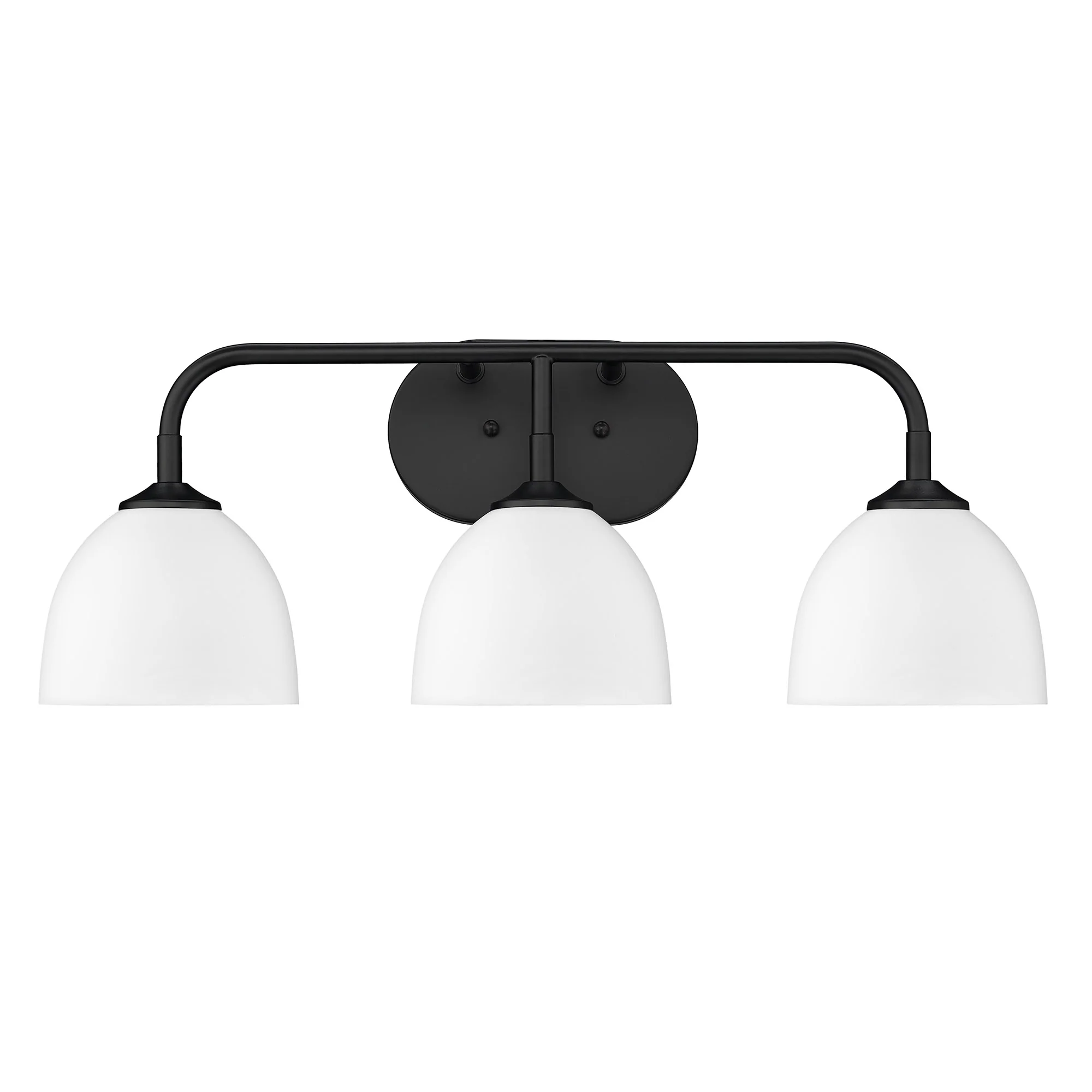 Zoey 3-light Vanity in Matte Black and Matte White shade - Image 2
