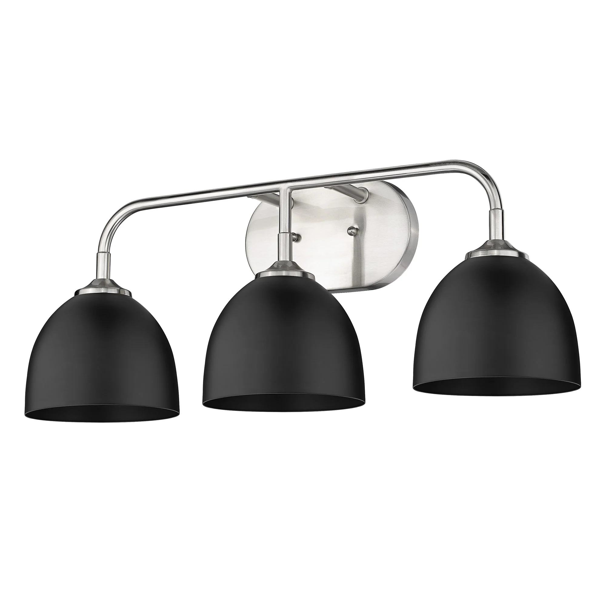 Zoey 3-light Vanity in Pewter and Matte Black shade - Image 3